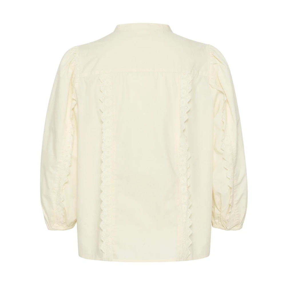 Soaked in Luxury Katoenen 3 4 Mouw Shirt Beige Dames