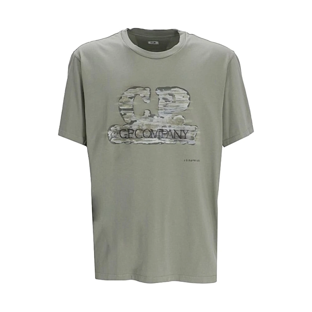 C.P. Company Artisanal Logo T-shirt in Agave Green Heren