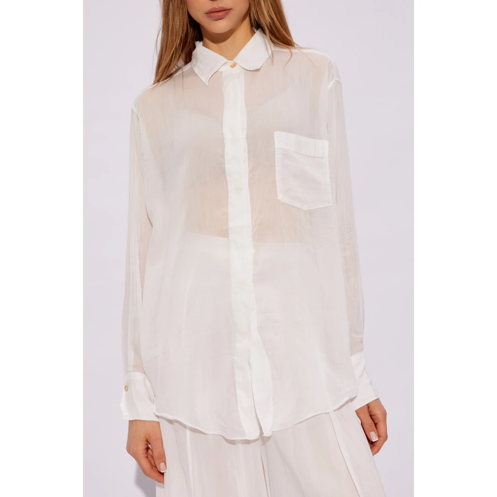 Forte Overhemd met zak White Dames