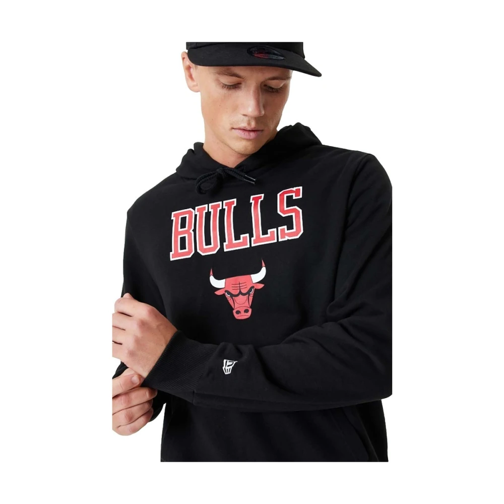 new era Zwarte Bulls Team Logo Hoodie Black Heren