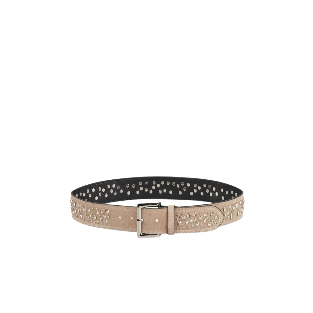 Alma en Pena Gevlochten leren riem Brown Dames
