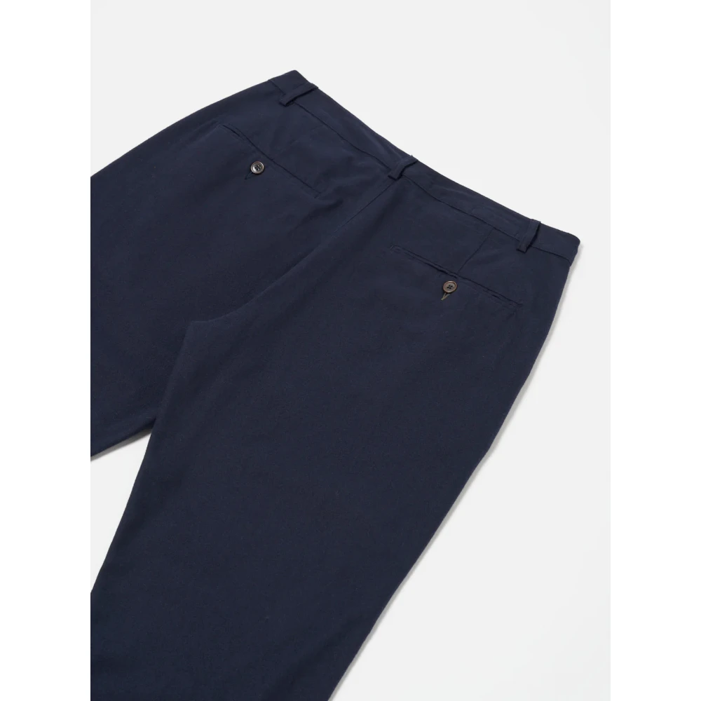 Universal Works Marine Geborstelde Twill Militaire Chino Blue Heren
