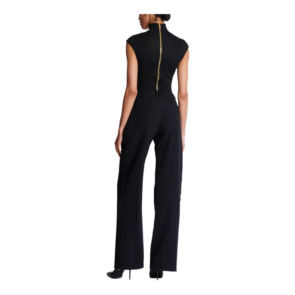 Balmain Jacquard gebreide bodysuit met torso motief Beige Dames