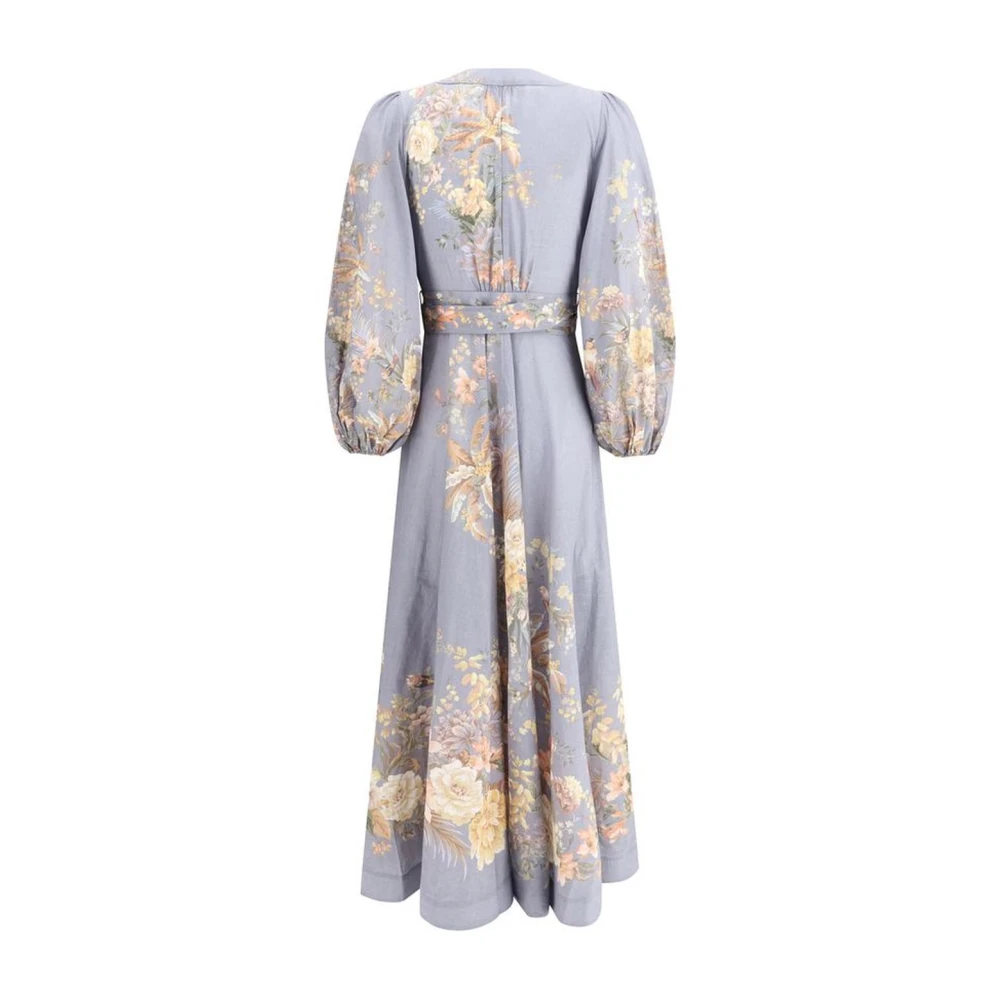 Zimmermann Bloemenprint Wrap Midi Jurk Multicolor Dames