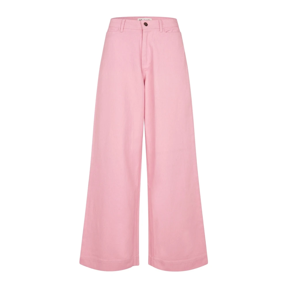Lollys Laundry Women's Pink Wide Trousers - Wide Trousers - Xs - Trousers