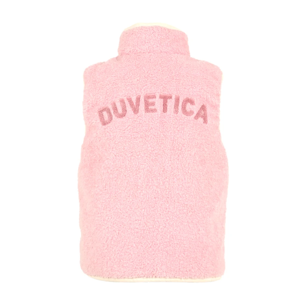 duvetica Beige Omkeerbare Jas met Logo Patch Beige Dames