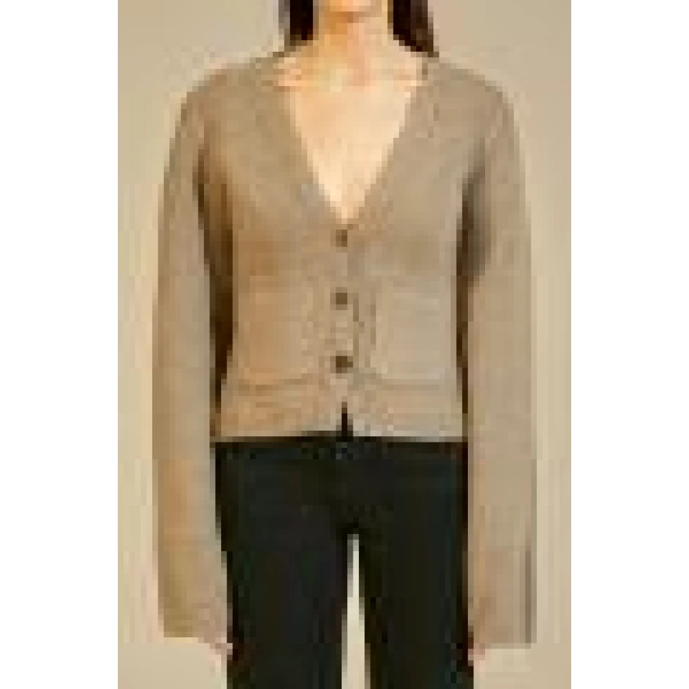 Khaite Scarlet Cardigan Sweater Beige Dames
