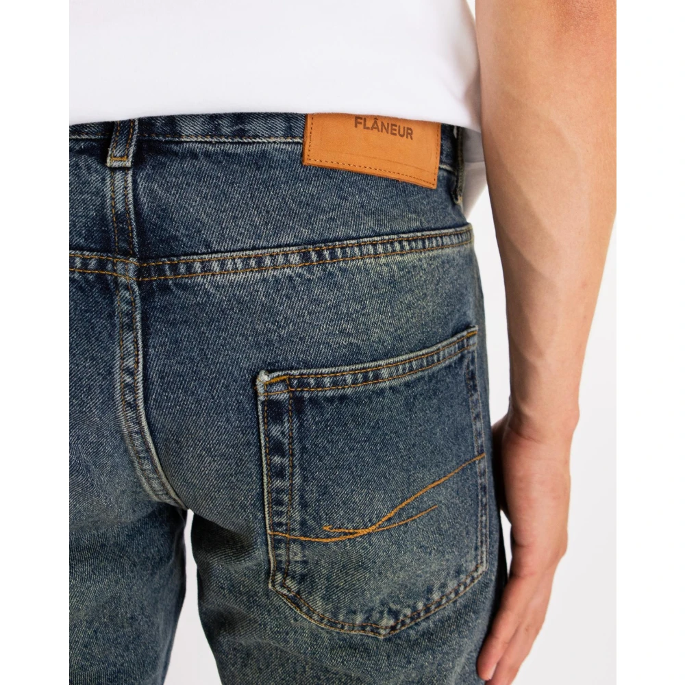 Flâneur Slim Donker Indigo Jeans Blue Heren