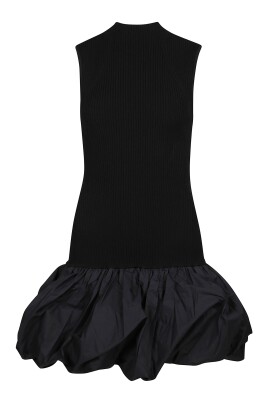balloon-mini-dress-with-turtleneck