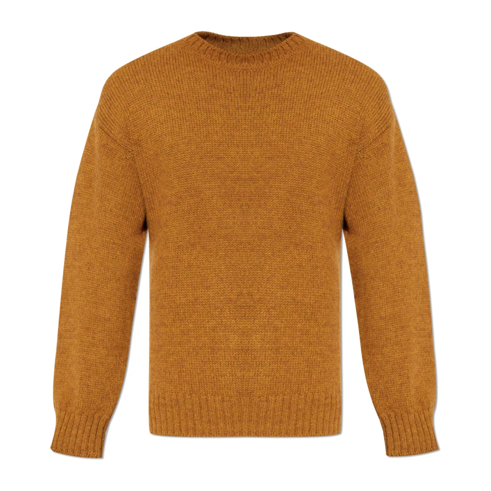 Dsquared2 Bruine Alpaca Sweater Ronde Hals Lange Mouwen Brown Heren