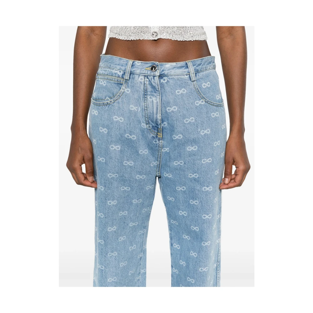 Mach & Mach Blauwe Klassieke Straight Leg Jeans Blue Dames