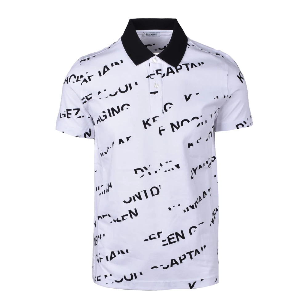 Bikkembergs Katoen Elastaan Polo Shirt White Heren