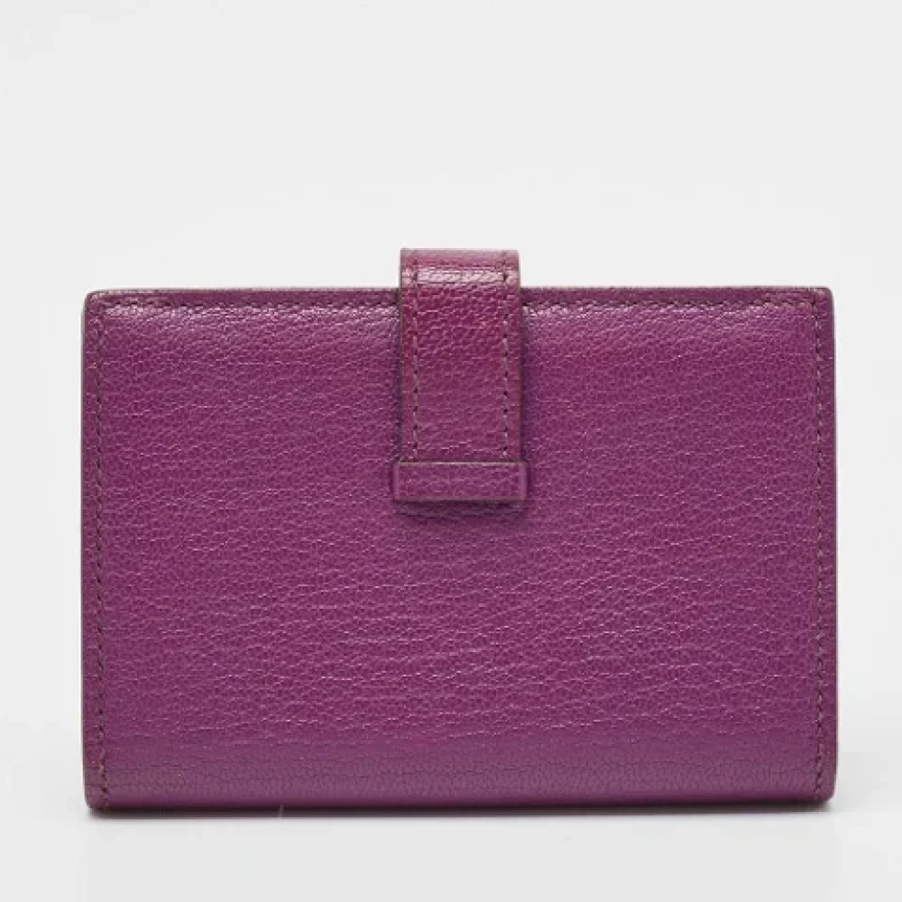 Hermès Vintage Pre-owned Leather wallets Purple Dames