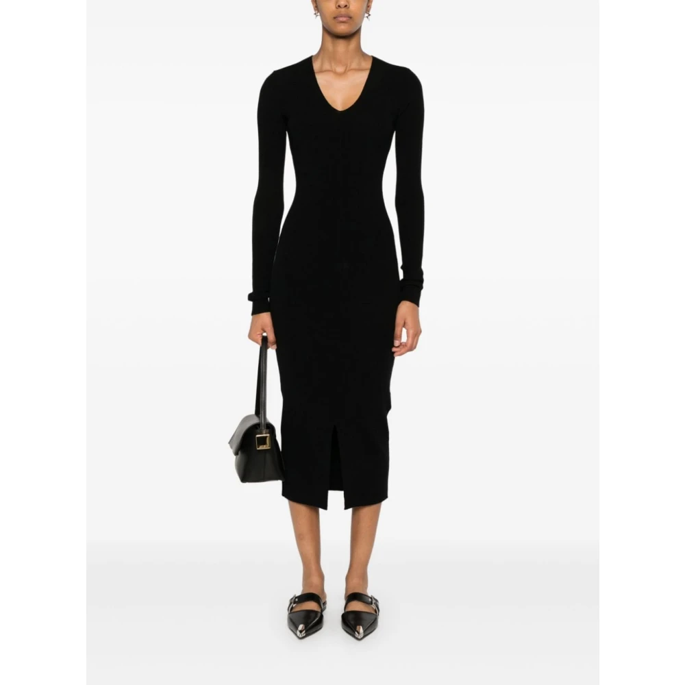Calvin Klein Zwarte jurk voor vrouwen Aw24 Black Dames