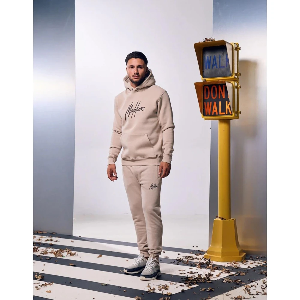Malelions Beige Hoodie Mm1-Aw24-05 Herenlions Beige Heren