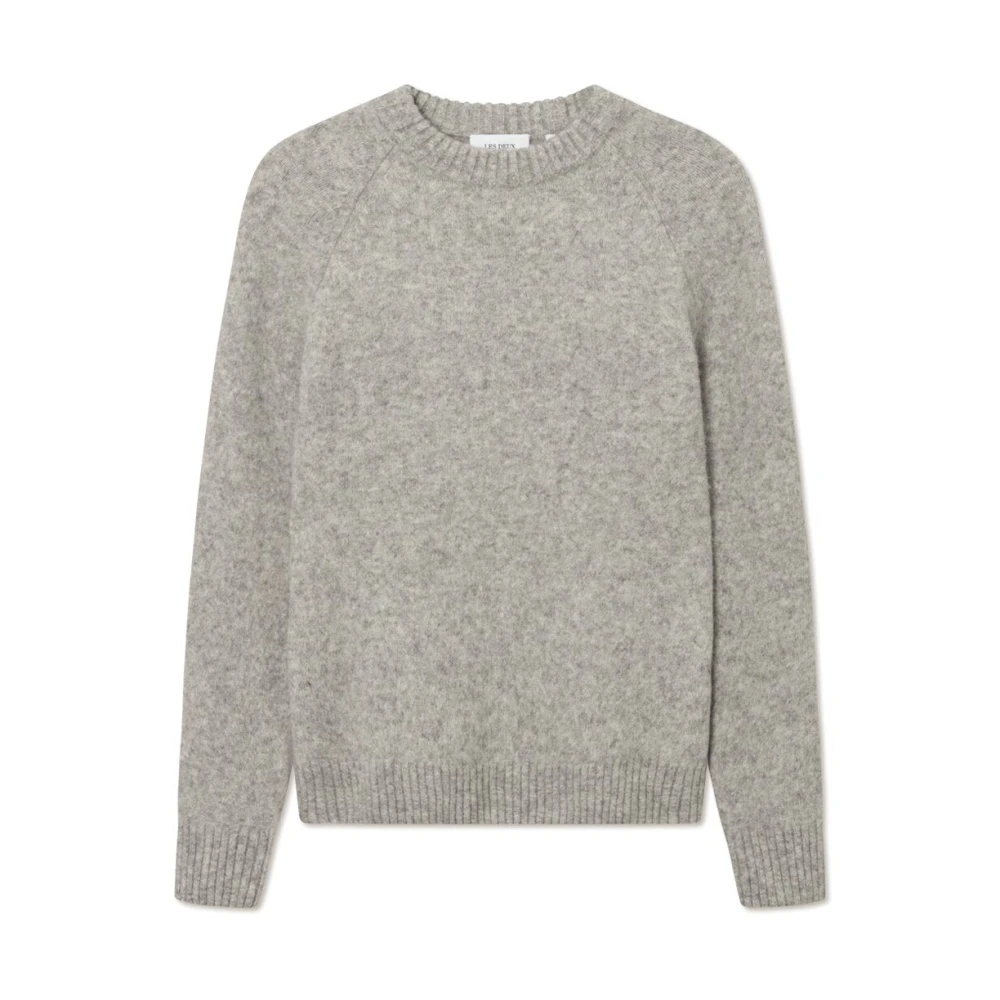 Les Deux Ronde Hals Gebreide Trui Gray Heren