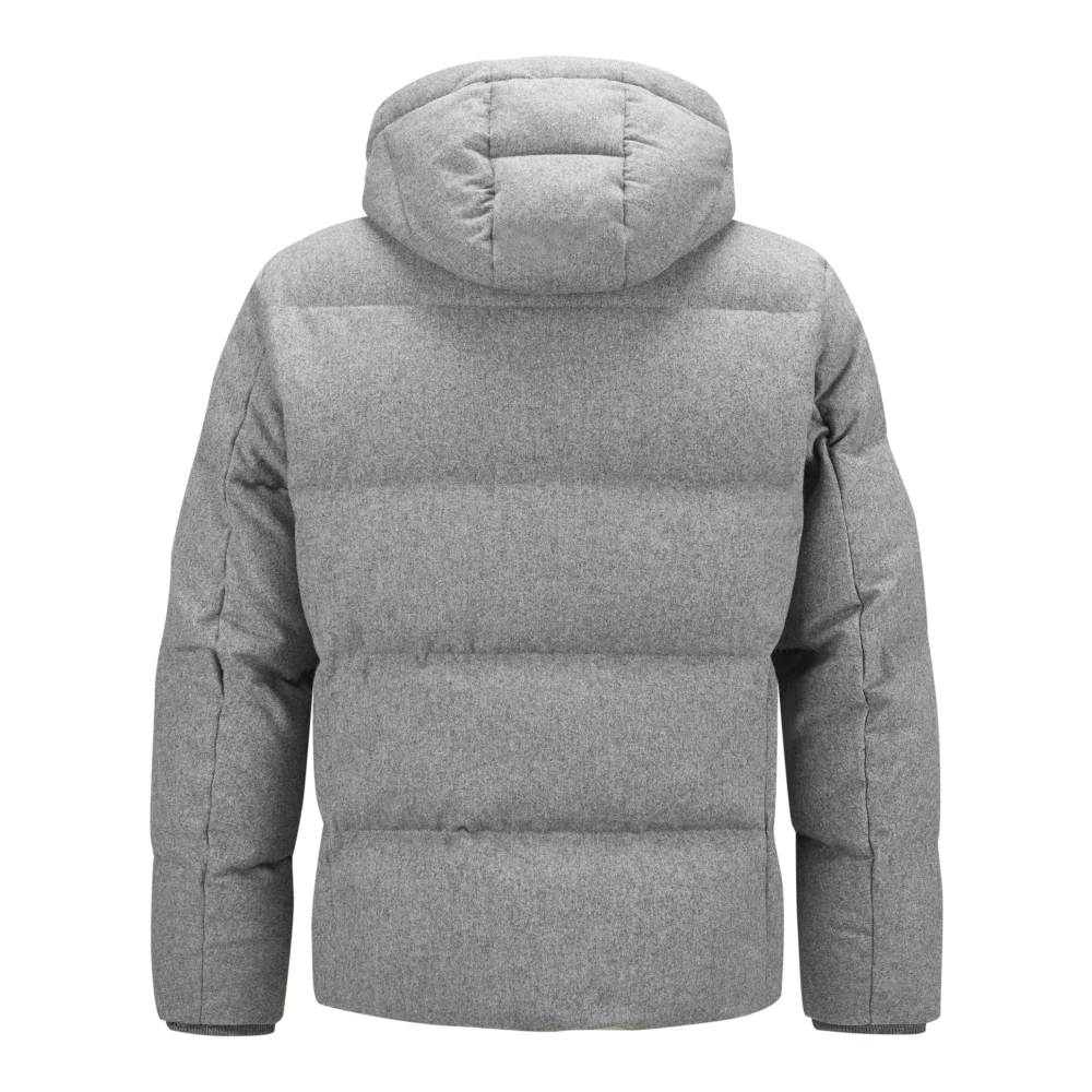 Milestone Melange Wollen Pufferjas Gray Heren