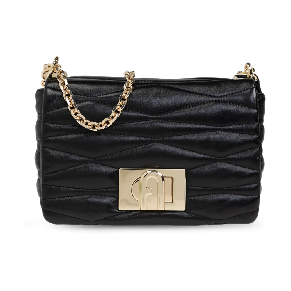 Furla Vrouw Zwart Tassen Dames, One Size, Leer, Shoulder Bag 1927 Small