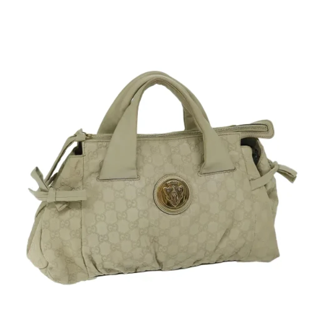Gucci Vintage Pre-owned Leather handbags Beige Dames
