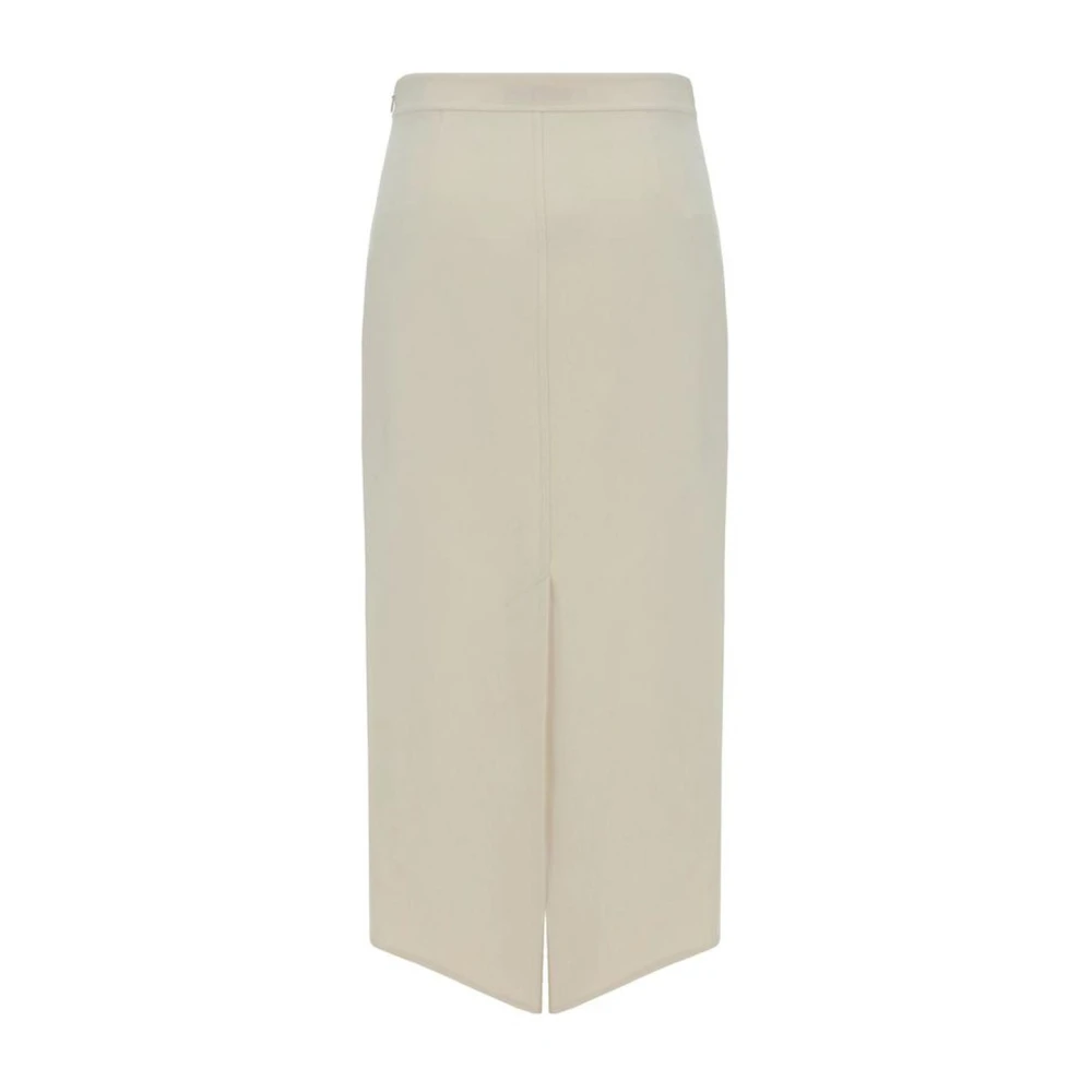 Valentino Midi Wollen Rok met Split White Dames