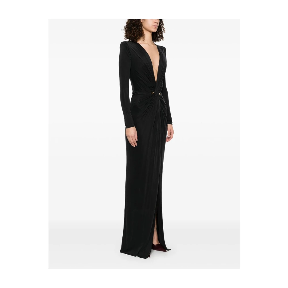 Elisabetta Franchi Zwarte Jurk voor Vrouwen Elegante Stijl Black Dames