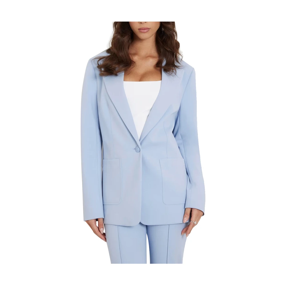 Guess Trendy Lichtblauwe Jas Blue Dames
