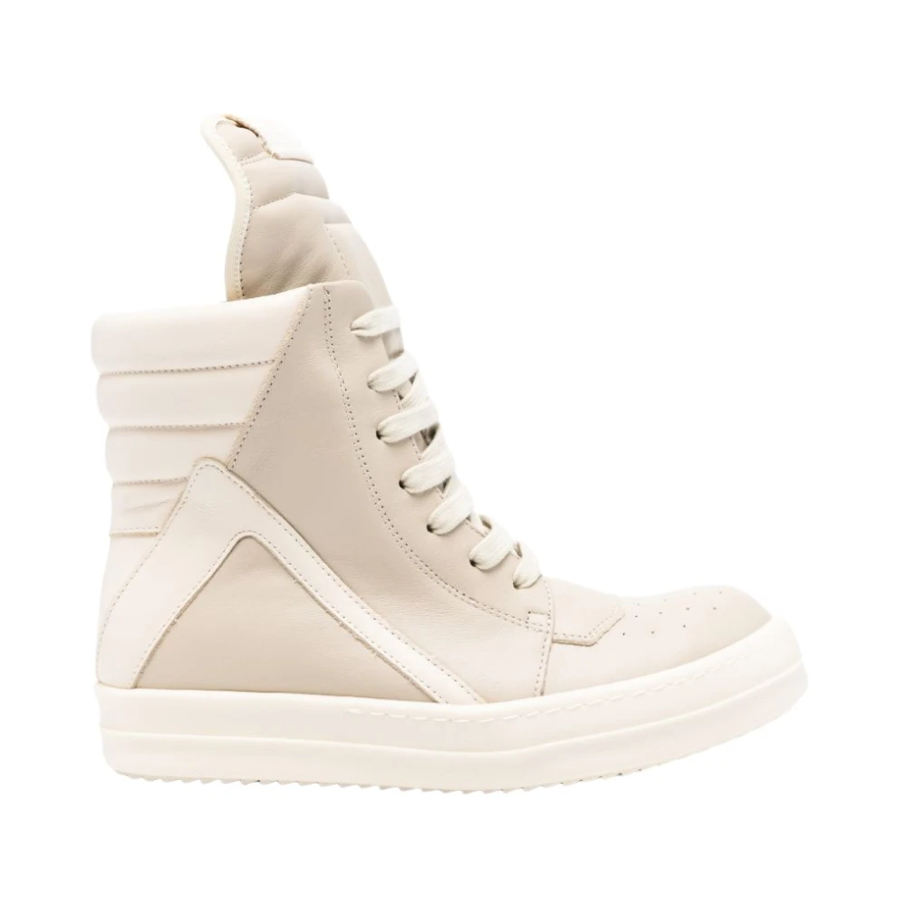 Rick Owens Women's Beige Sneakers, 3 Uk, Geobasket Trainers