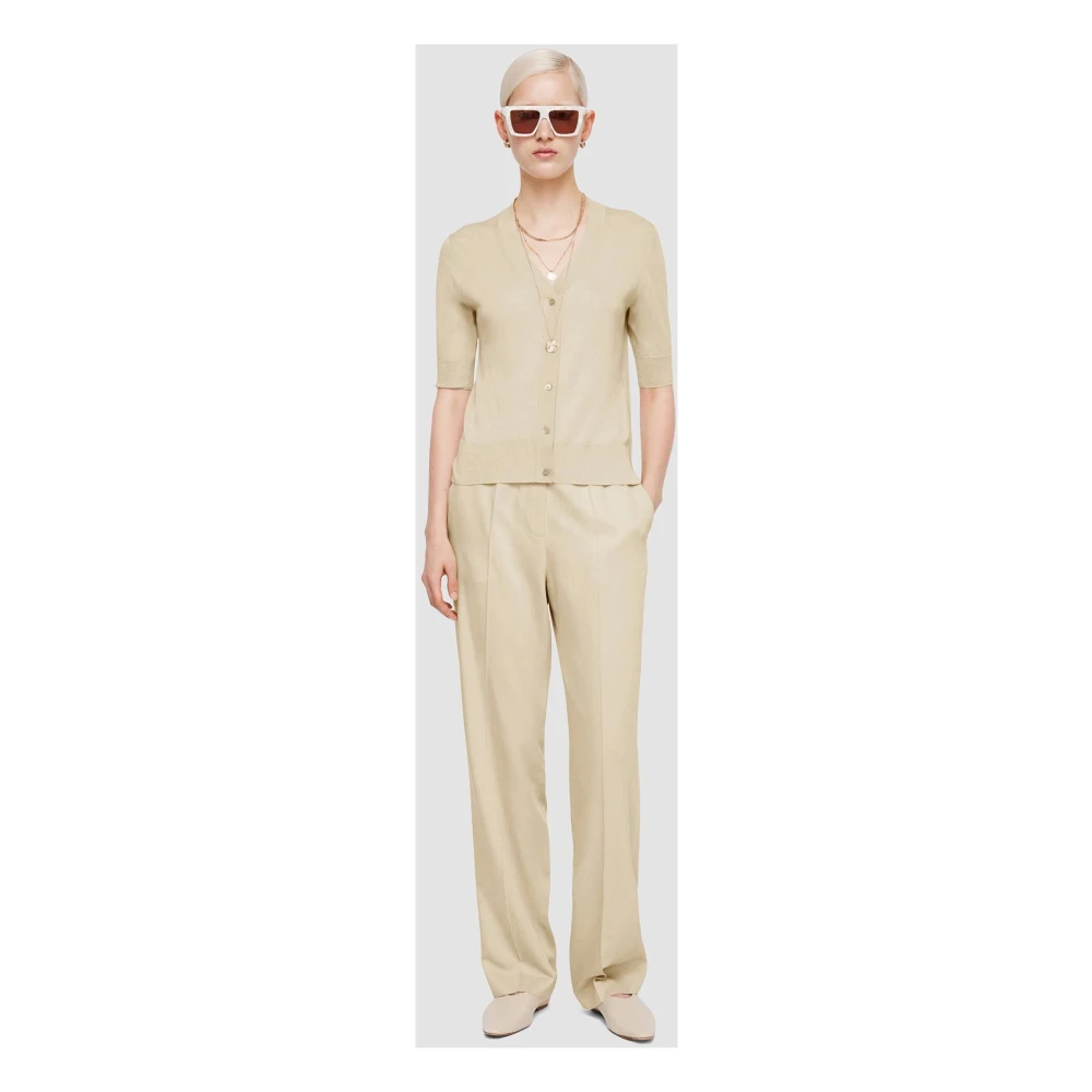 joseph Zijden Katoenen Vest Licht Doorschijnend Beige Dames
