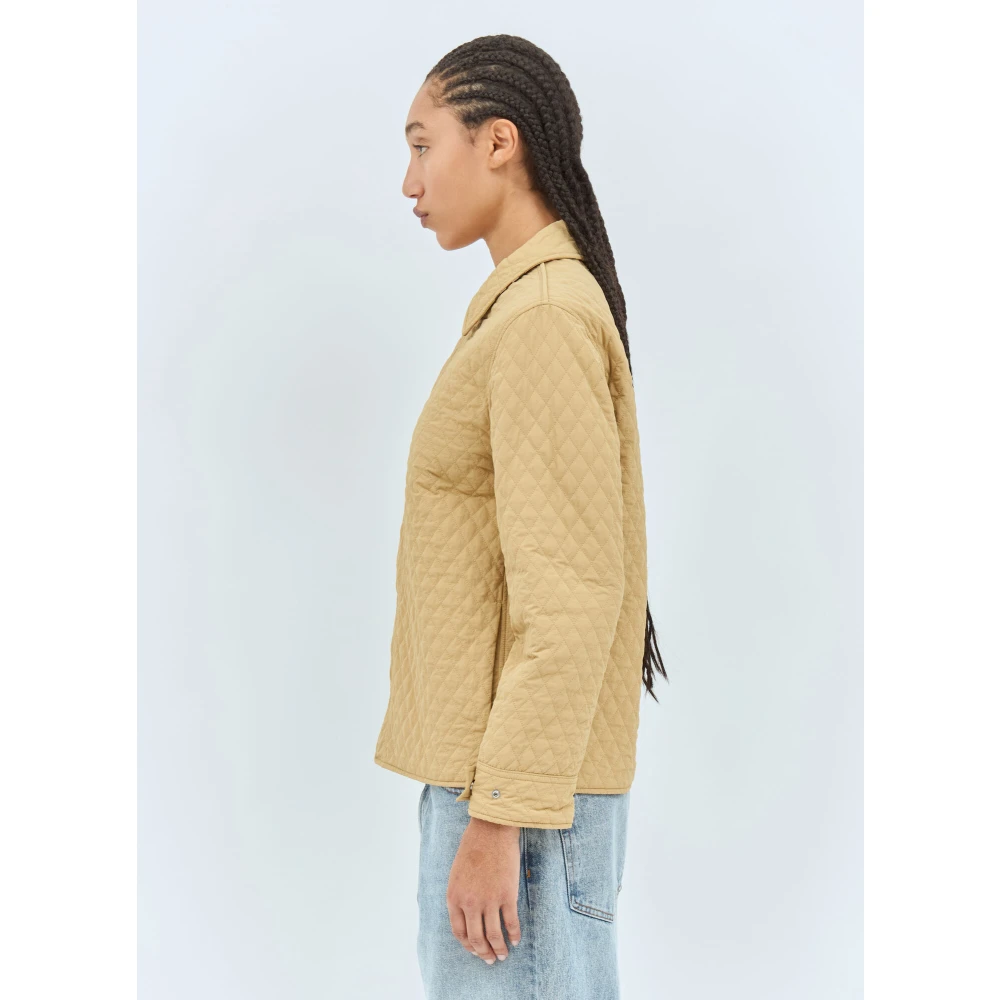 Burberry Geruite Omkeerbare Gewatteerde Jas Beige Dames
