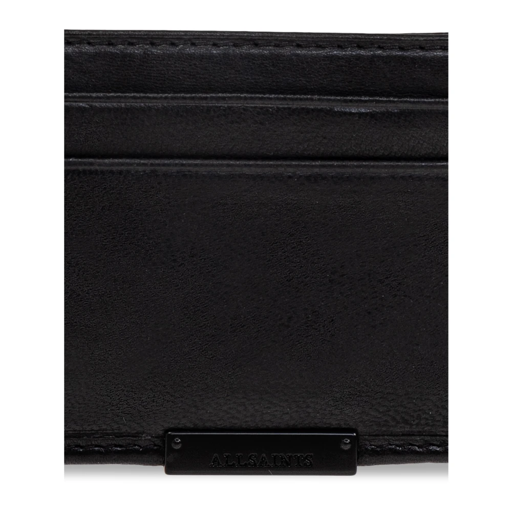 AllSaints Leather Card Holder Black Heren