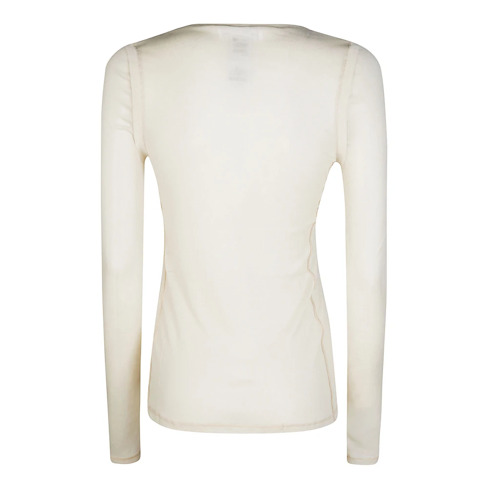 Victoria Beckham Lange mouwen shirt voor vrouwen Beige Dames