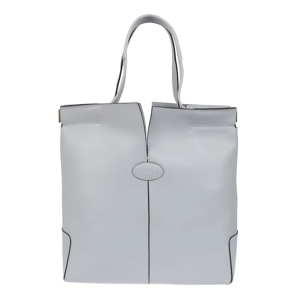 TOD'S Kleine leren tote tas Gray Dames