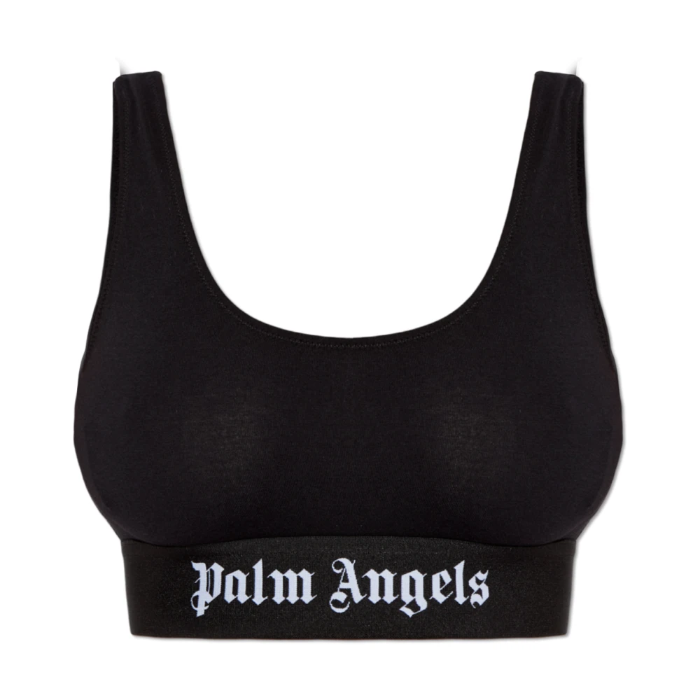 Palm Angels Zwart-witte top Black Dames