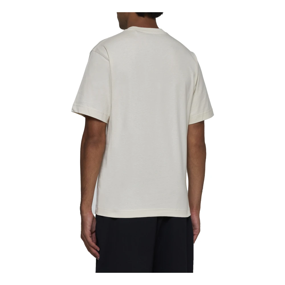 Burberry Katoenen T-shirt met Logo Print White Heren