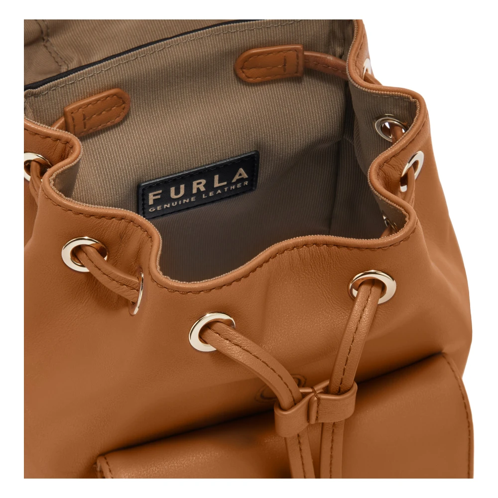 Furla Flow Mini Rugzak Brown Dames
