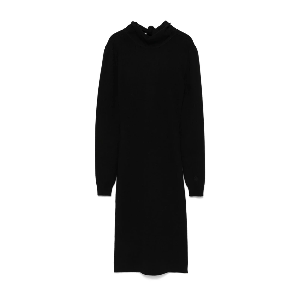 Givenchy Kasjmier Gebreide Jurk met Hoge Hals Black Dames