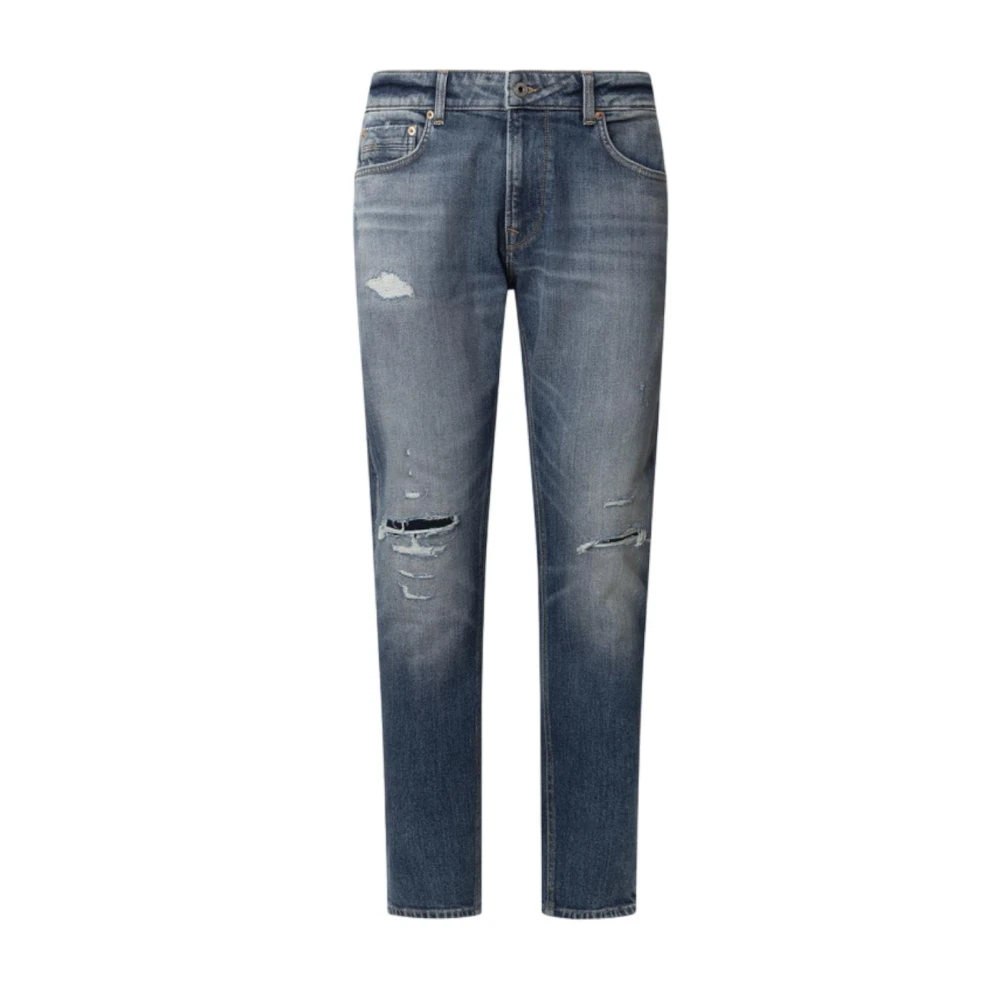 Pepe Jeans Men's Blue Slim Fit Jeans, W33 L32, Vintage Tapered Urban Jeans