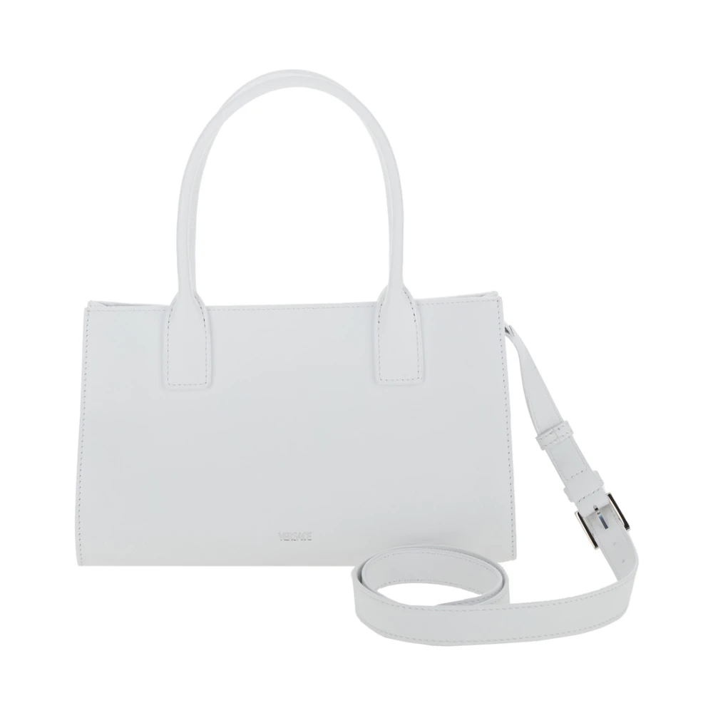 Versace Witte Grote Tote Tas Look1 White Dames