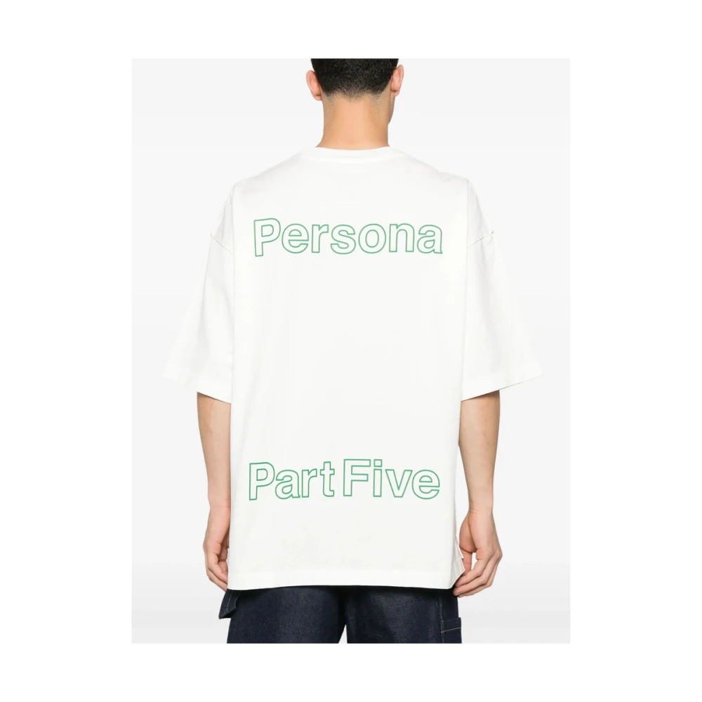 Mihara Yasuhiro Wit Crew Neck Slogan Print T-shirt White Heren
