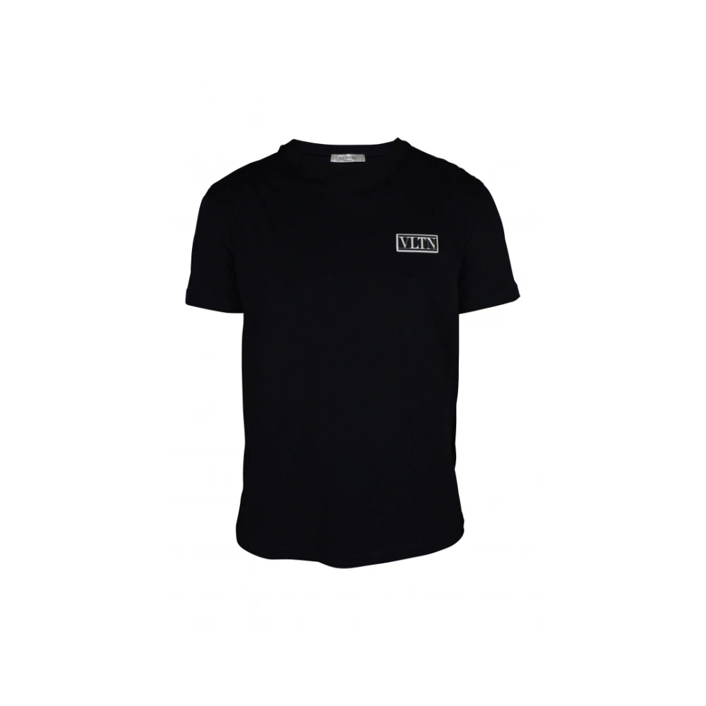 Valentino Garavani Zwart Jersey T-shirt met Vltn Logo Black Heren