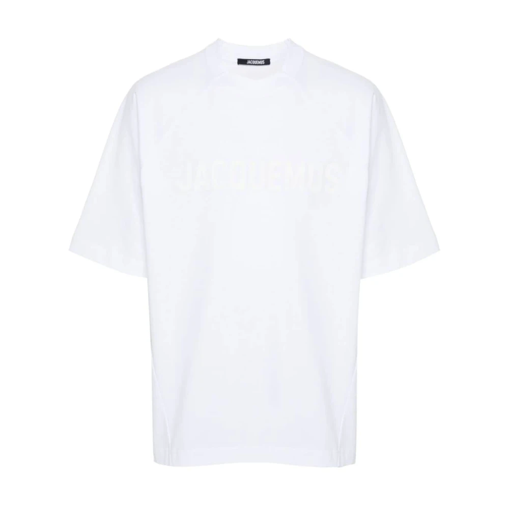 Jacquemus Logo Print Crew Neck T-shirt White Heren