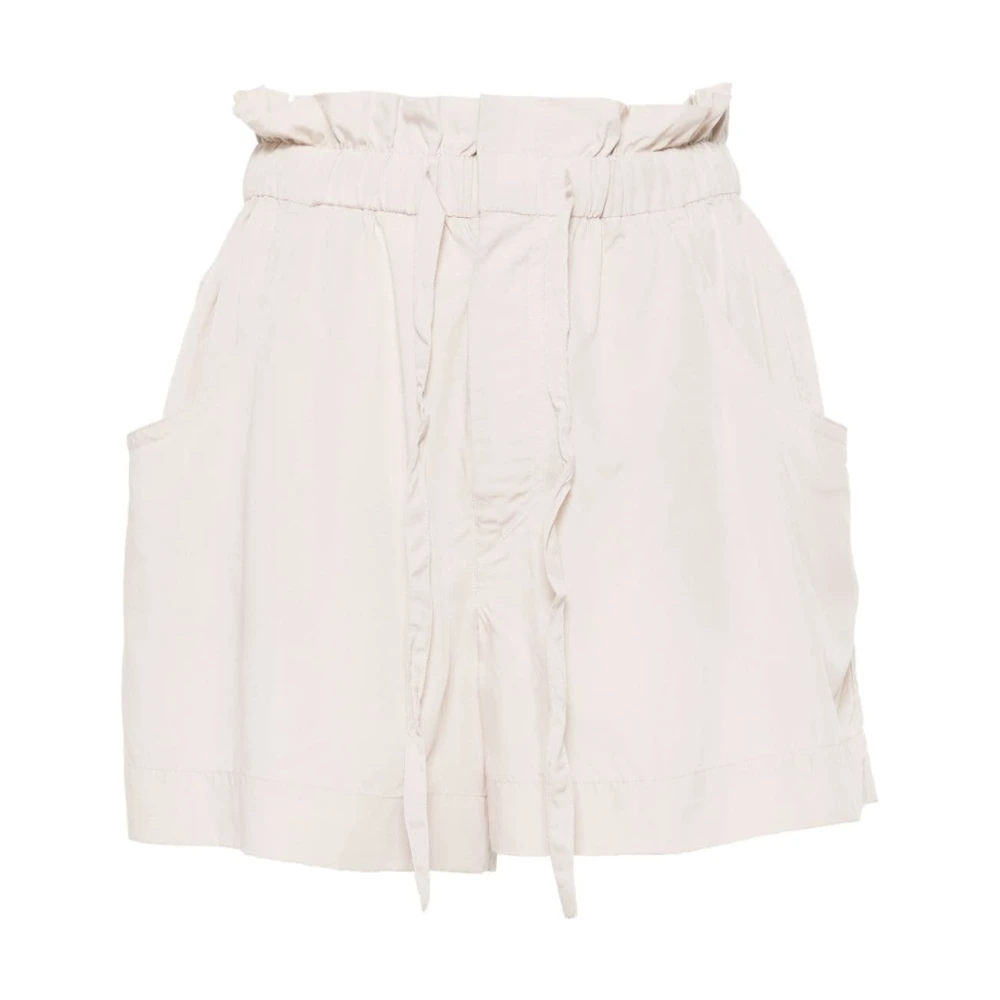 Isabel marant Beige Paperbag Waist Shorts White Dames