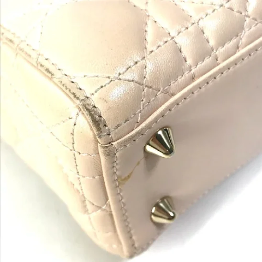 Dior Vintage Pre-owned Leather dior-bags Beige Dames