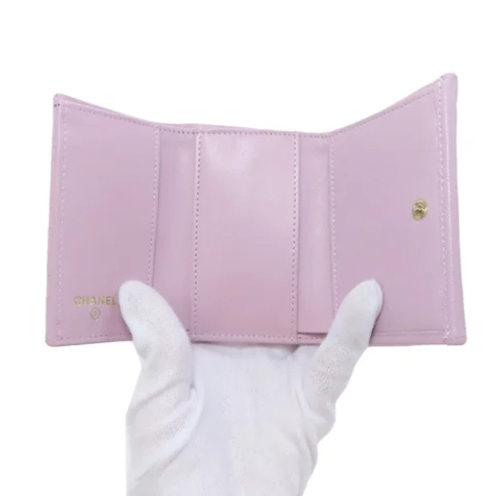 Chanel Vintage Pre-owned Leather wallets Pink Dames