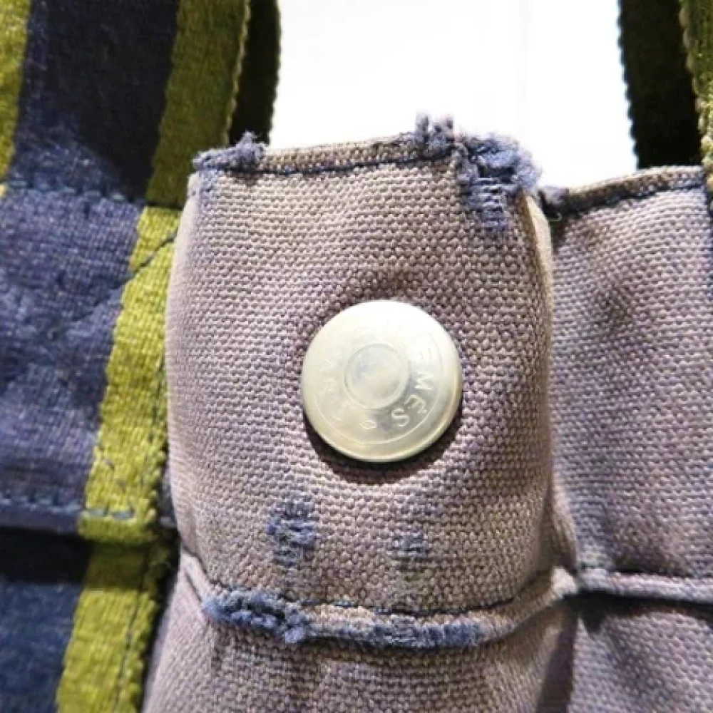 Hermès Vintage Pre-owned Canvas hermes-bags Gray Dames