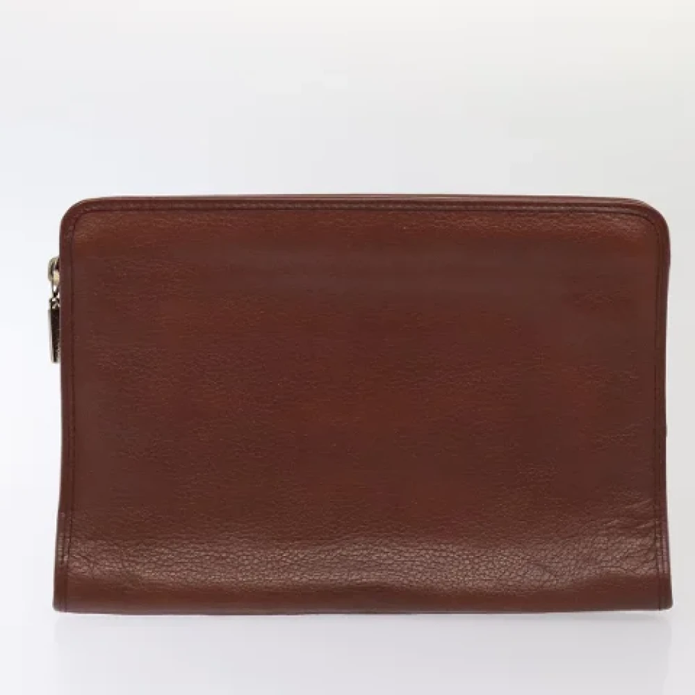 Burberry Vintage Pre-owned Leather clutches Brown Dames