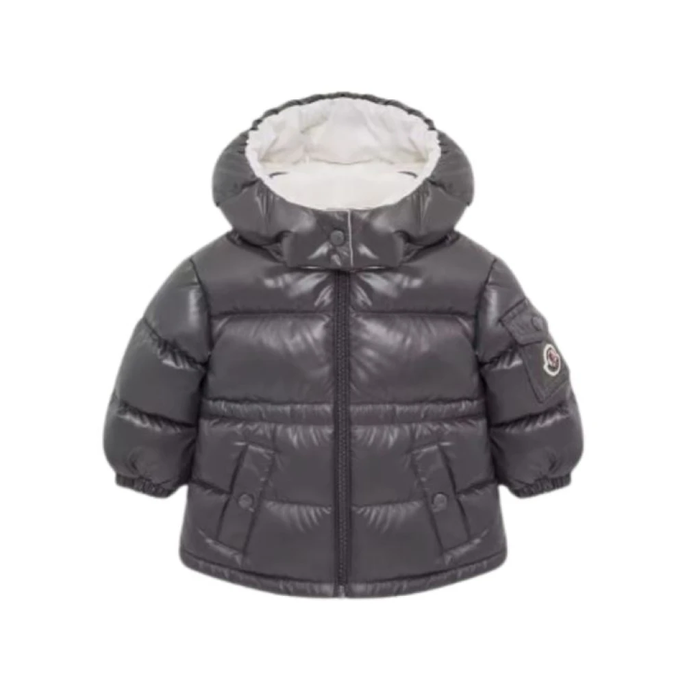 Moncler , Winter Jackets, Male, Gray, 3 Y, Maire Hooded Down Jacket