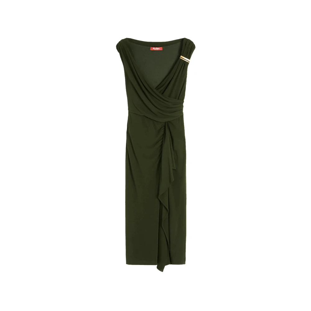 Max Mara Studio Vrouw Groente Kleedjes Dames, Groen, L, Midi Jurk