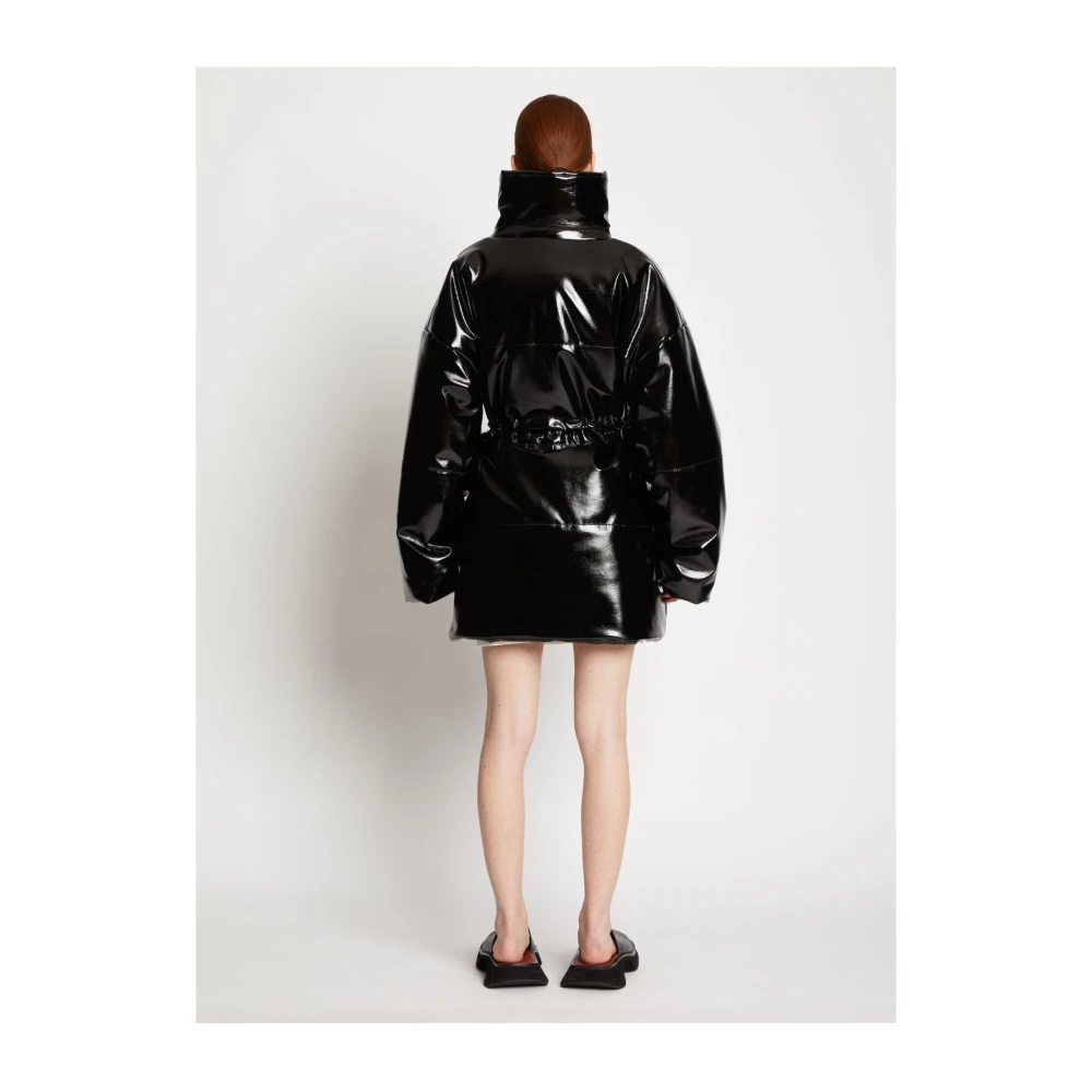 Proenza Schouler Gelakte Pufferjas Black Dames