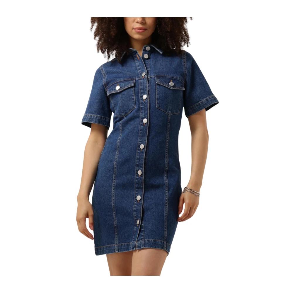 Envii Denim Mini Jurk voor Chique Look Blue Dames